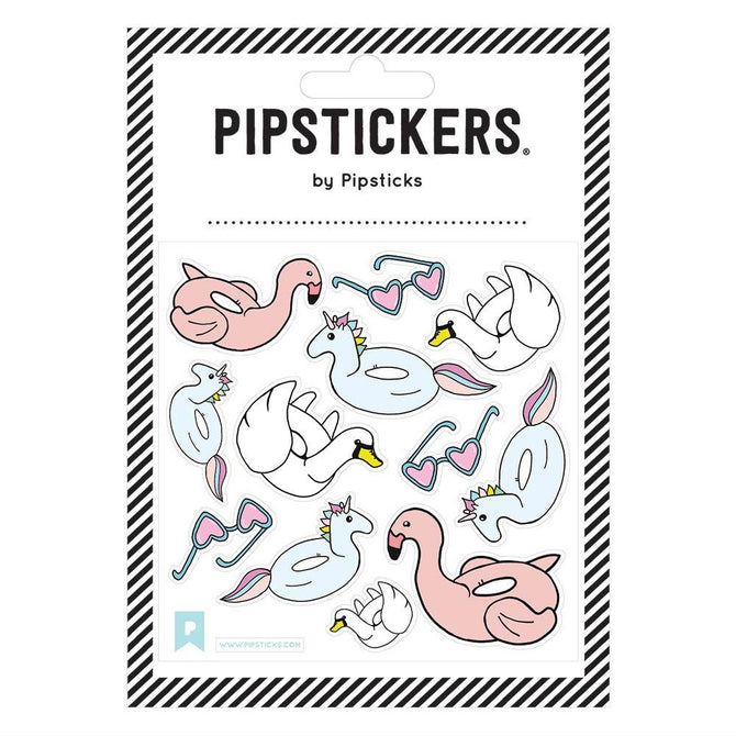 Fuzzy Pool Floats Stickers