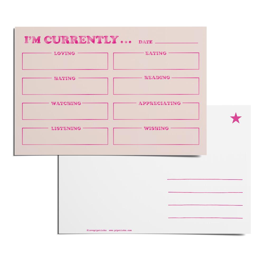 I'm Currently Postcard Pack