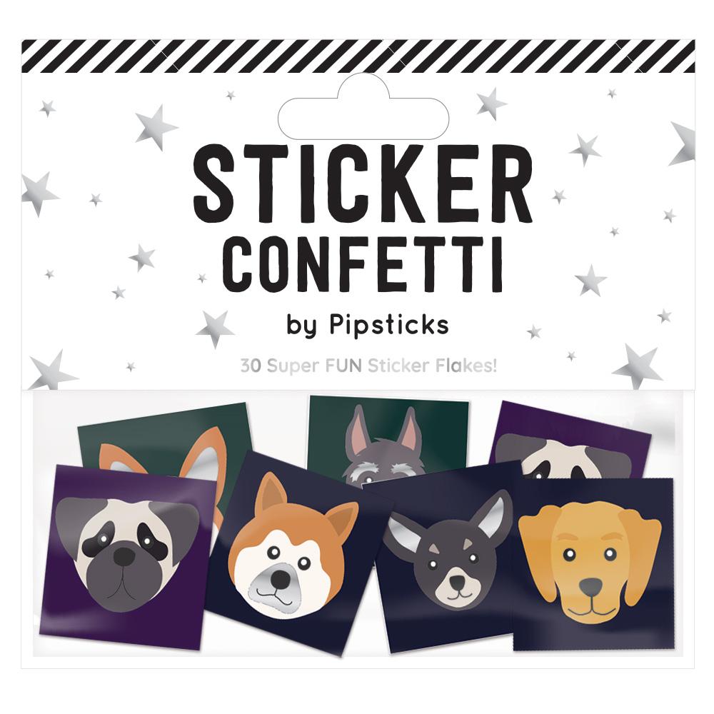 Pure Bred Pooches Sticker Confetti