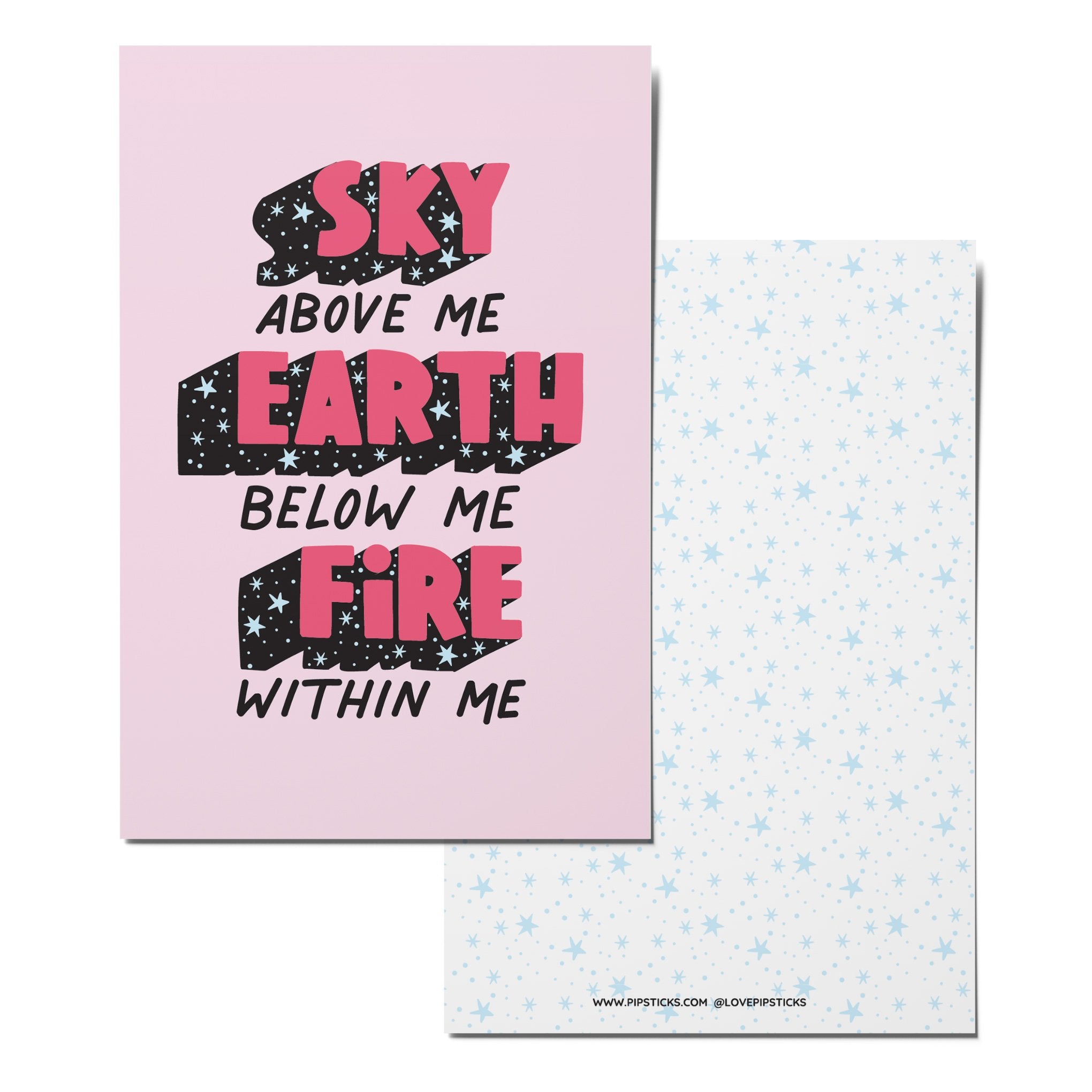Sky, Earth & Fire Notecard Pack