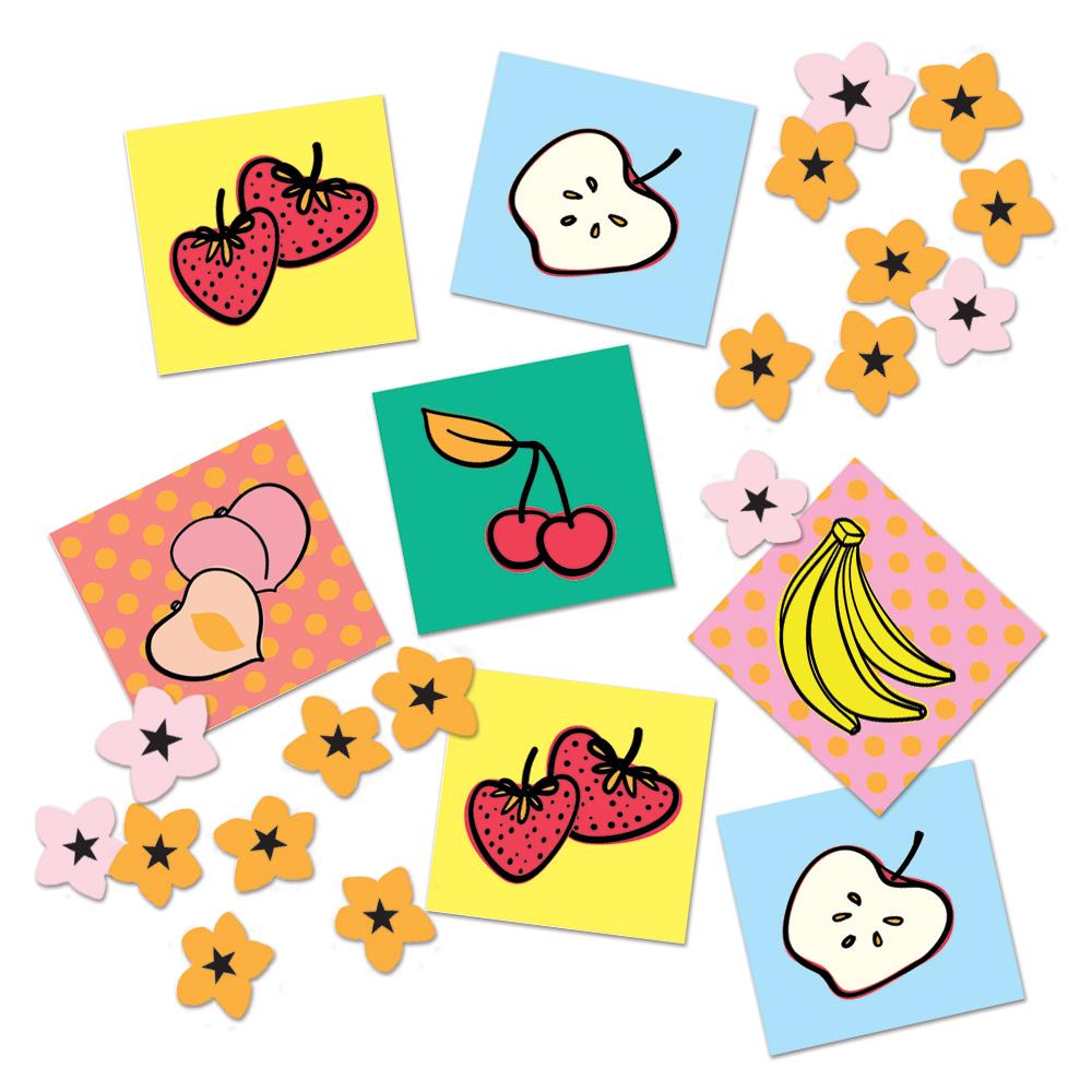 Summer Fruits Sticker Confetti