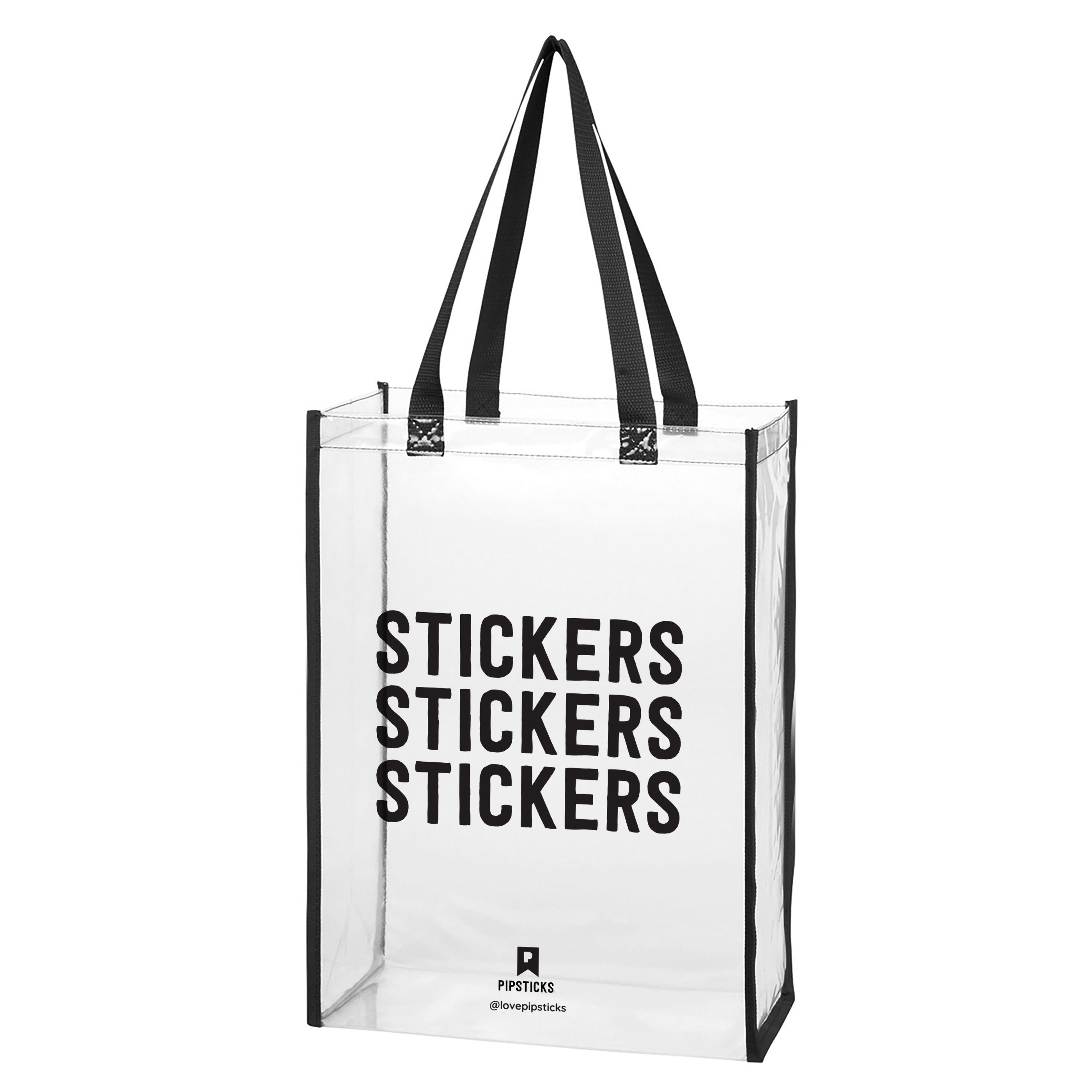 Stickers Clear Tote Bag by Pipsticks