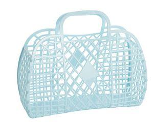 Sun Jellies Retro Basket - Light Blue - Large