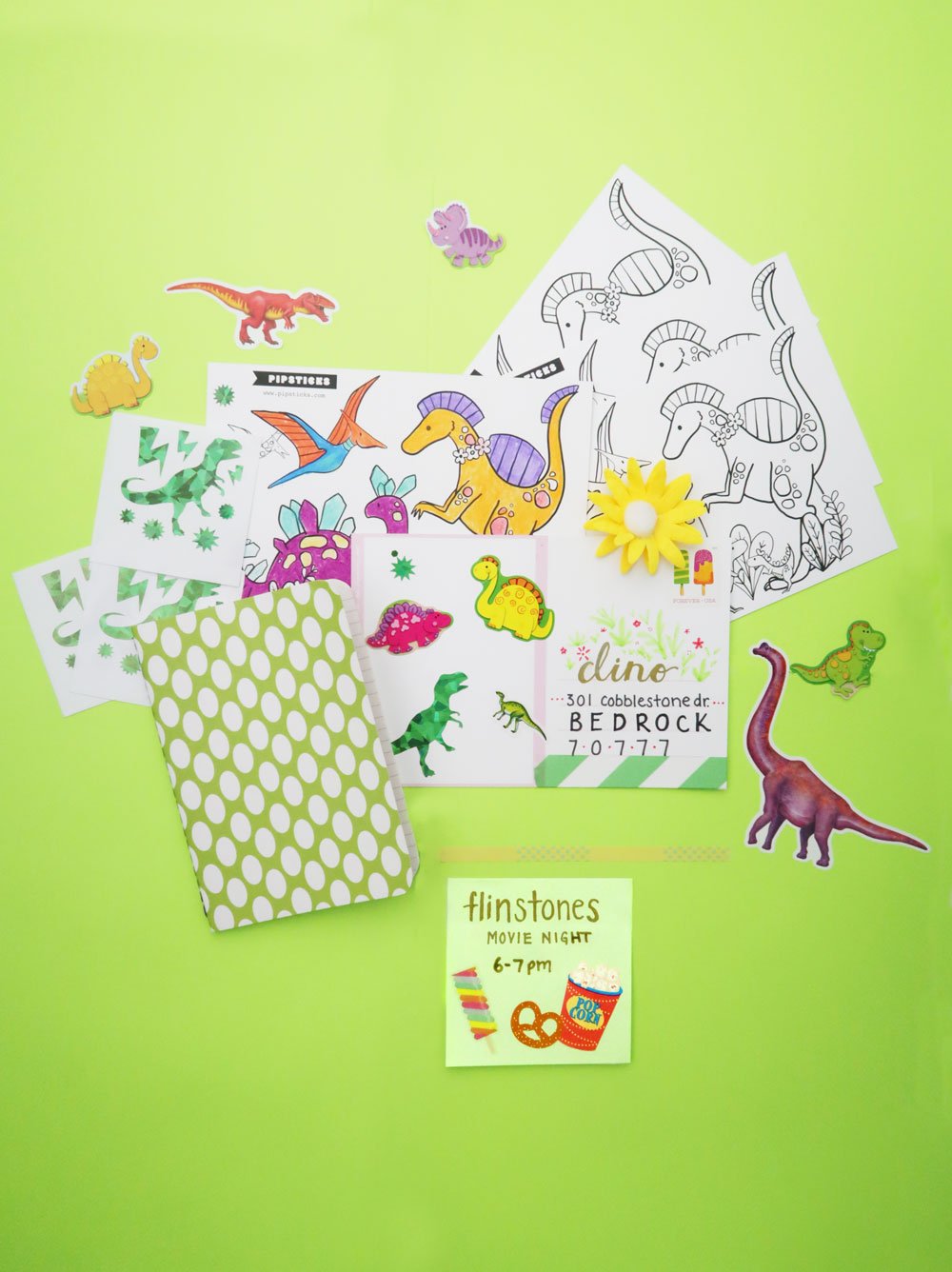 Color-in Dinosaurs Postcard Pack