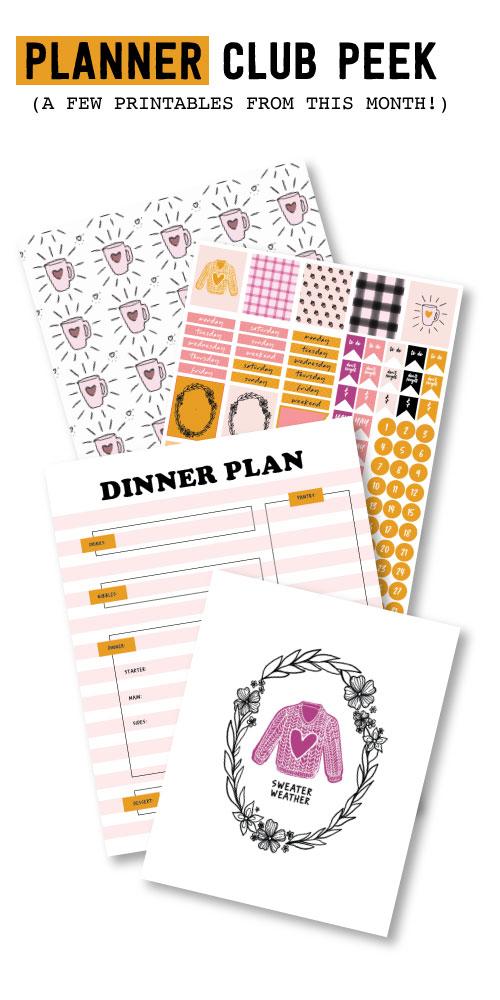 Be Thankful Planner Printables