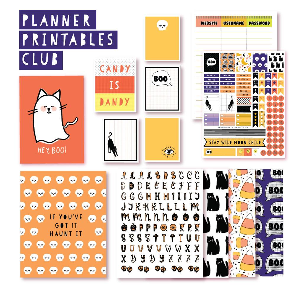 Spooky & Sweet Planner Printables